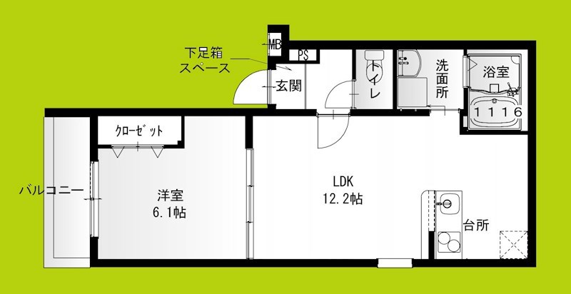 フジパレス新金岡Ⅲ番館 間取り