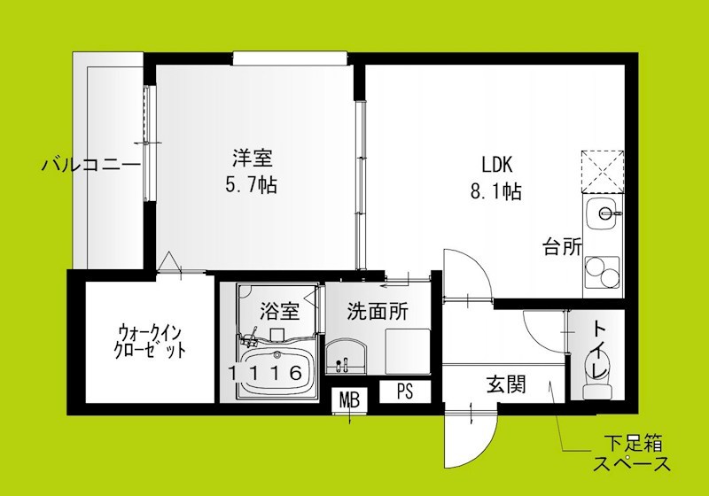 フジパレス新金岡Ⅲ番館 間取り