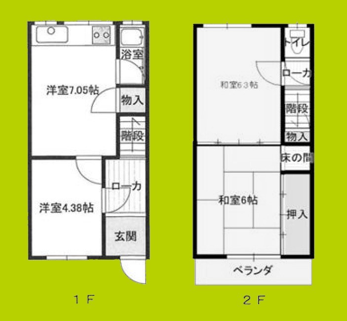 平野北1丁目借家 間取り