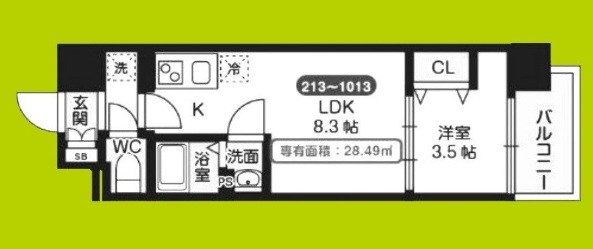 Mv.ms大阪新加美 間取り