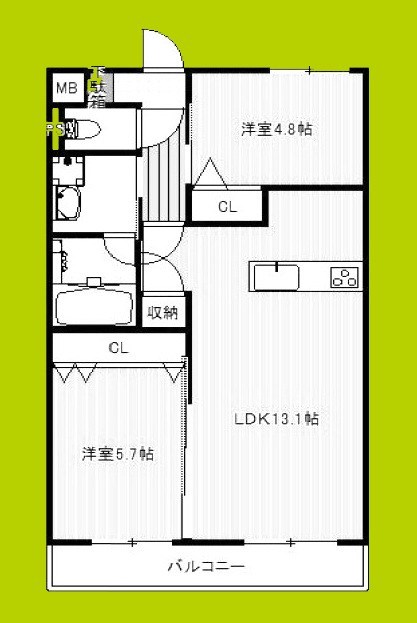 Versailles・K 間取り