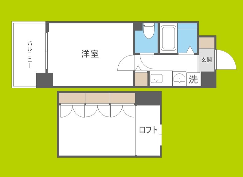 エステムコート梅田茶屋町デュアルスペース 間取り
