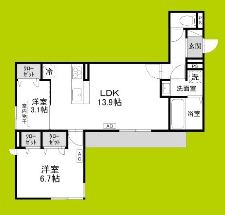 D-ROOM東花園 間取り