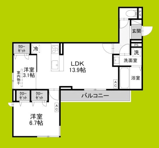 D-ROOM東花園 間取り