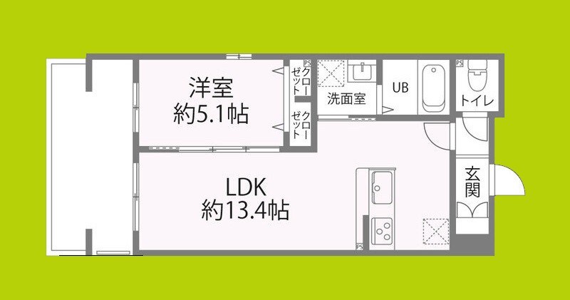 オーベル今里 south 間取り図