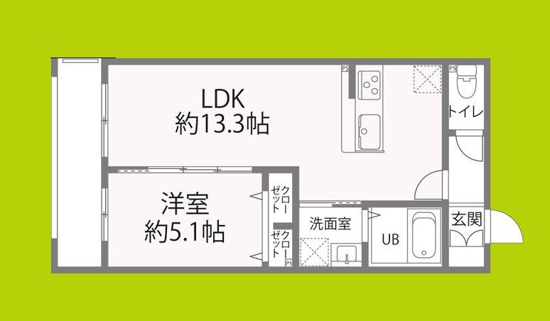 オーベル今里 south 間取り図