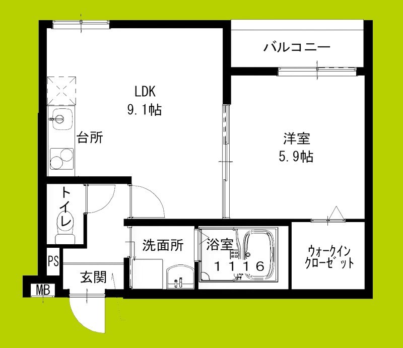 フジパレス泉佐野Ⅱ番館 間取り