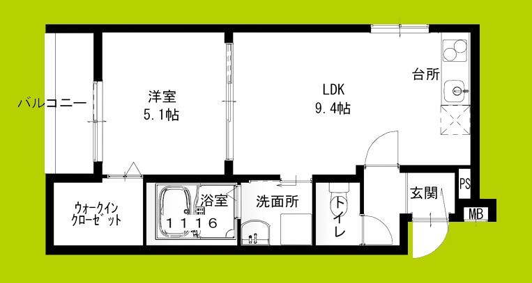 フジパレス泉佐野Ⅱ番館 間取り