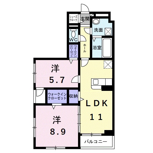 アイマコート　初芝 間取り