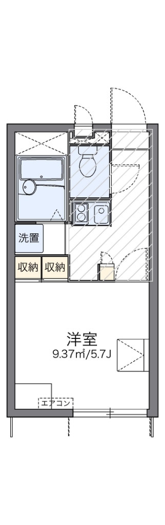 レオパレスフォート香ヶ丘 間取り