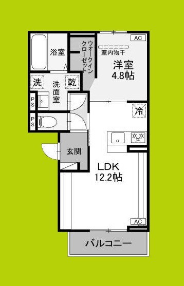 仮称D-ROOM東大阪楠町東棟 間取り