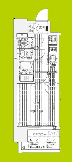 プレサンス緑橋ソレアス 間取り図