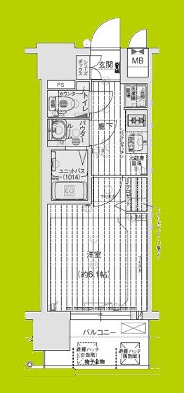 プレサンス緑橋ソレアス 間取り図
