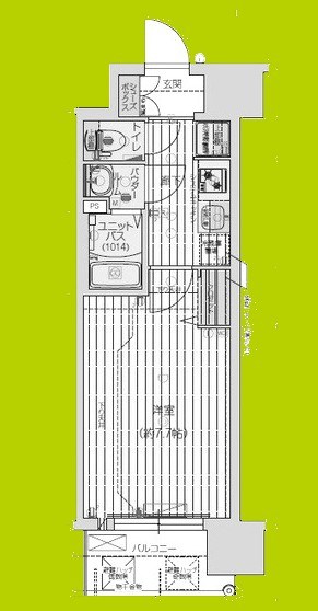 プレサンス芦原橋ヴィブラス 間取り