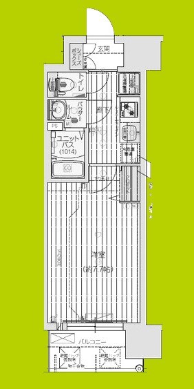 プレサンス芦原橋ヴィブラス 間取り図