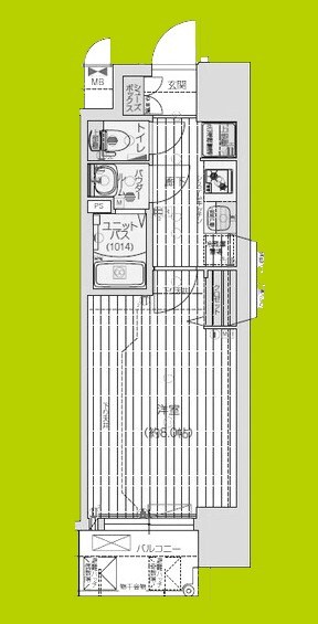 プレサンス芦原橋ヴィブラス 間取り図
