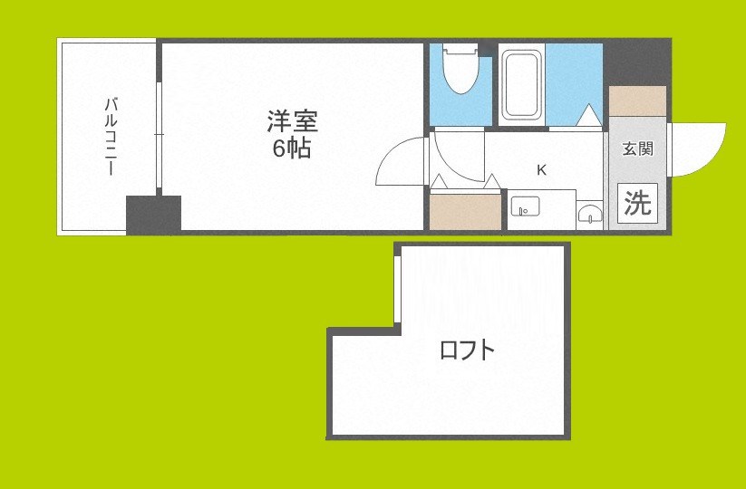エステムコート梅田茶屋町デュアルスペース 間取り