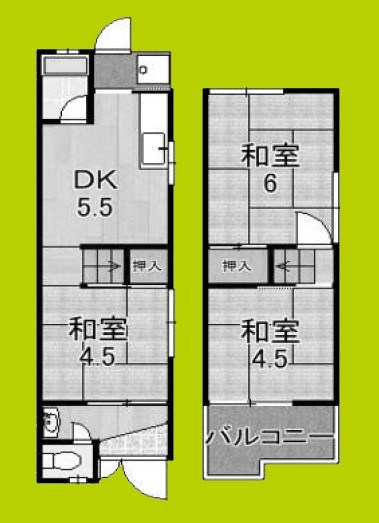 焼野2丁目貸家 間取り