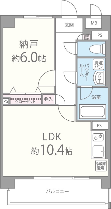 プレーヌうりわり 間取り
