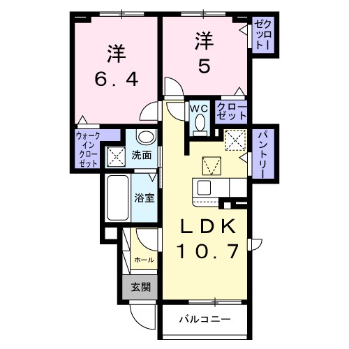 ポンテ　アルト　池上　Ａ 間取り
