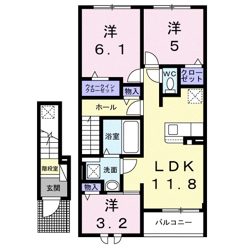 ポンテ　アルト　池上　Ａ 間取り