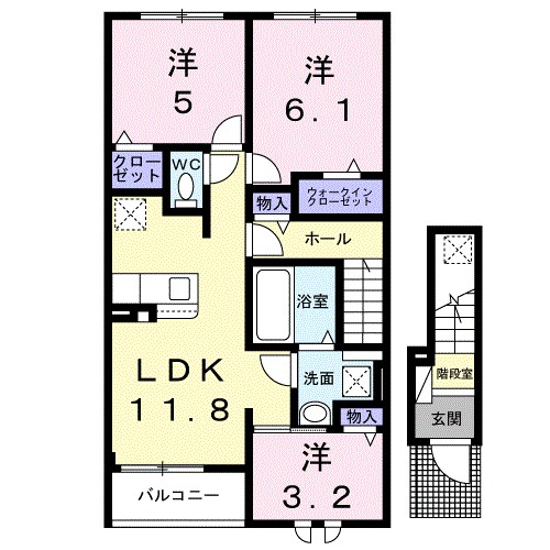 ポンテ　アルト　池上　Ａ 間取り
