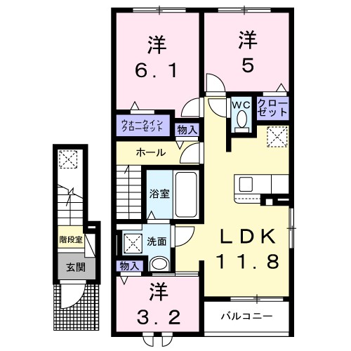 ポンテ　アルト　池上　Ａ 間取り