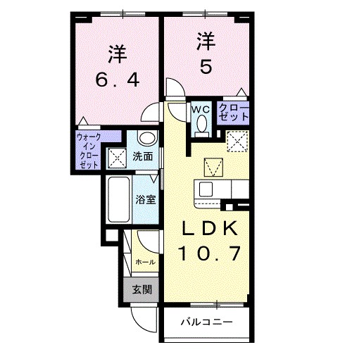 ポンテ　アルト　池上　Ｂ 間取り