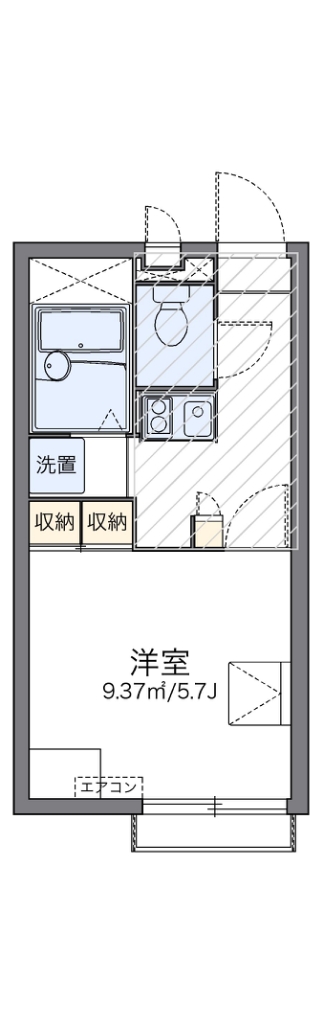 レオパレスフォート香ヶ丘 間取り