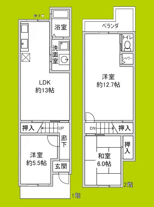 天王寺町北2丁目戸建 間取り