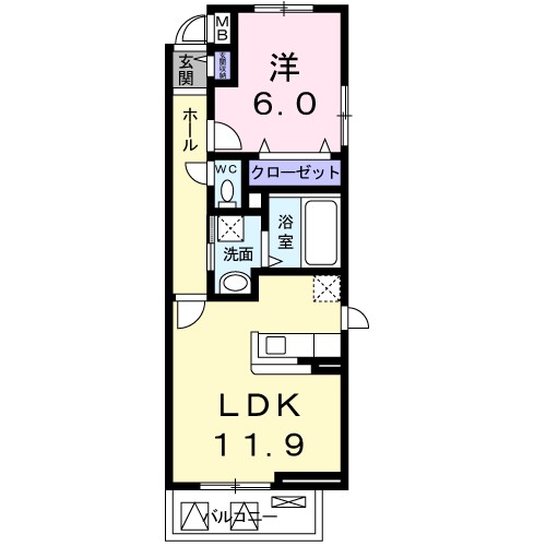ヴィルヌーブ堺Ⅱ 間取り