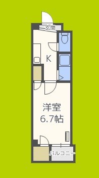 ベルフレージュ北堀江  間取り