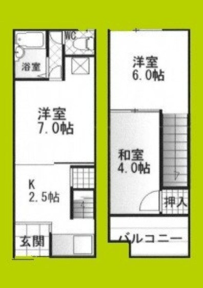 生野区巽東連棟住宅 間取り
