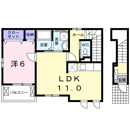 ユーヴェＳ　Ⅵ 間取り
