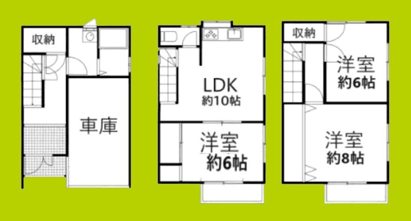 平野区瓜破五丁目中古戸建て 間取り