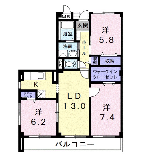アンソレイエ・ユニティ 間取り