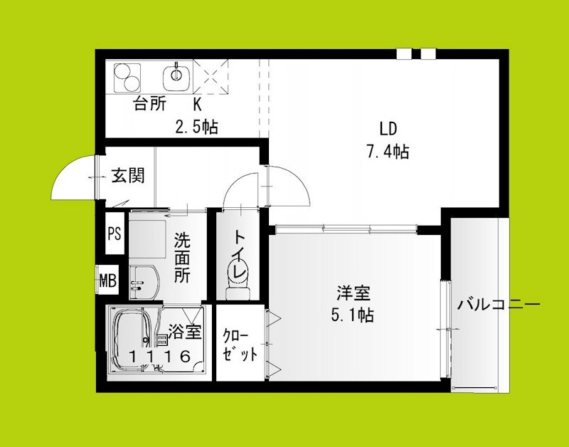 フジパレス高石綾園Ⅱ番館 間取り