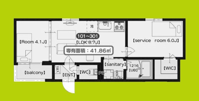 F asecia Attivo Ⅴ 間取り