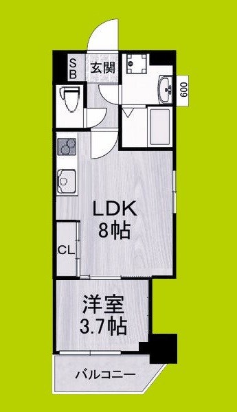 フロンティアタワー九条Ⅰ 間取り