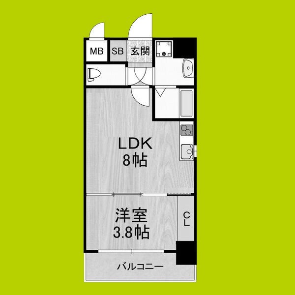 フロンティアタワー九条Ⅱ 間取り