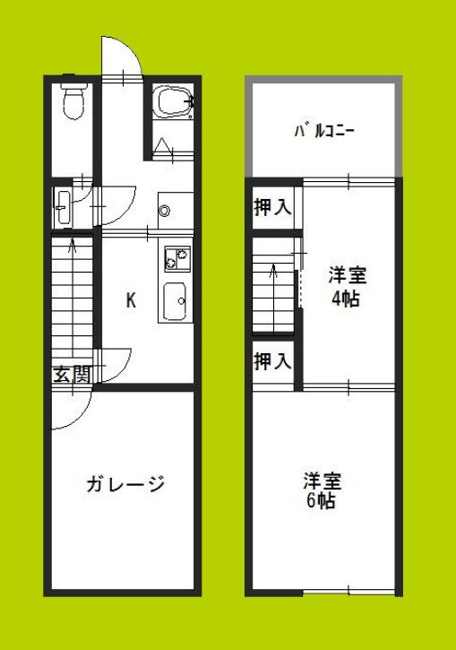 住道矢田テラスハウスⅡ 間取り