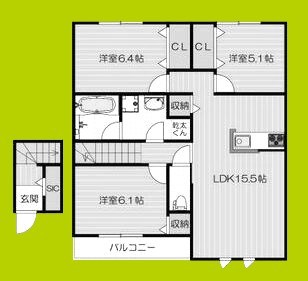 Le Cing　小野原 間取り