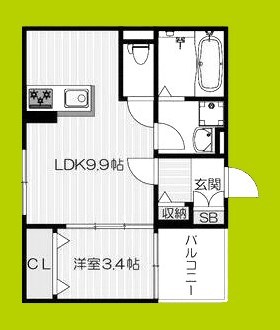 メゾン　ミロワール天王寺 間取り