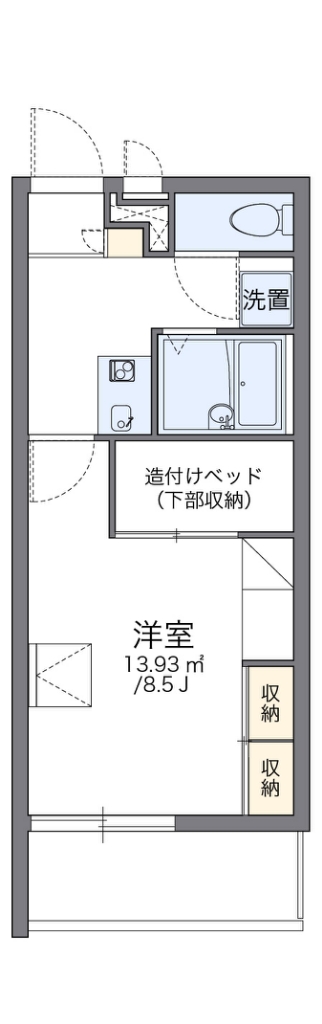 レオパレスリバーサイド 間取り