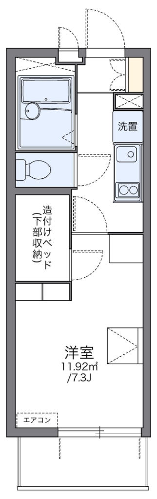 レオパレスラピスラズリ高井田 間取り