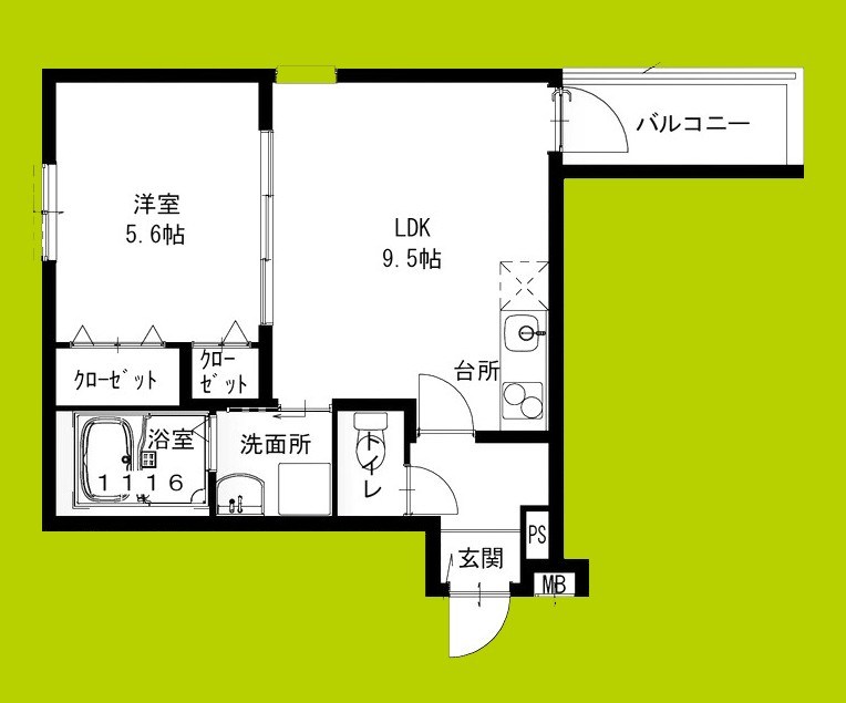 フジパレス瓜生堂Ⅰ番館 間取り図
