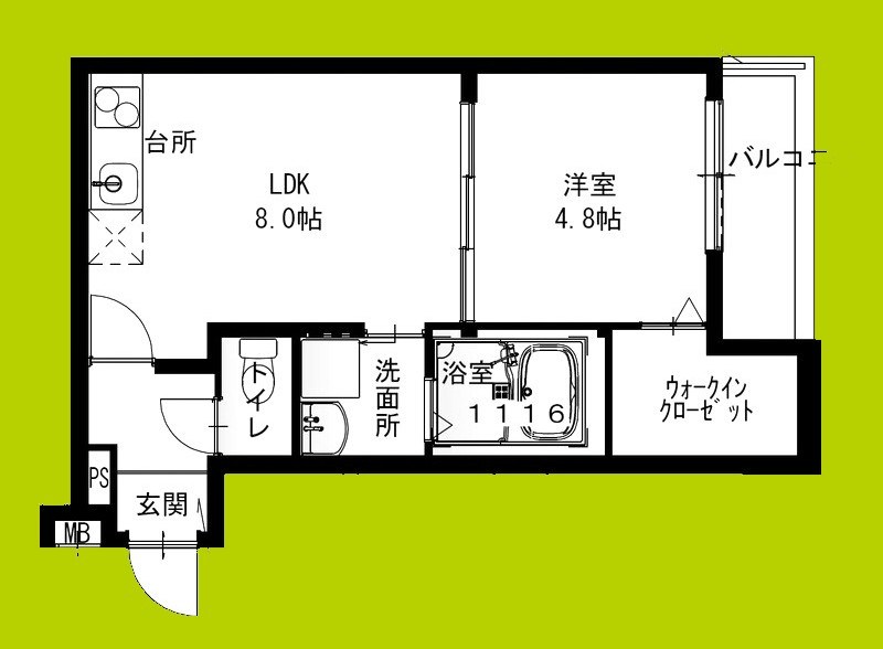 フジパレス瓜生堂Ⅰ番館 間取り図