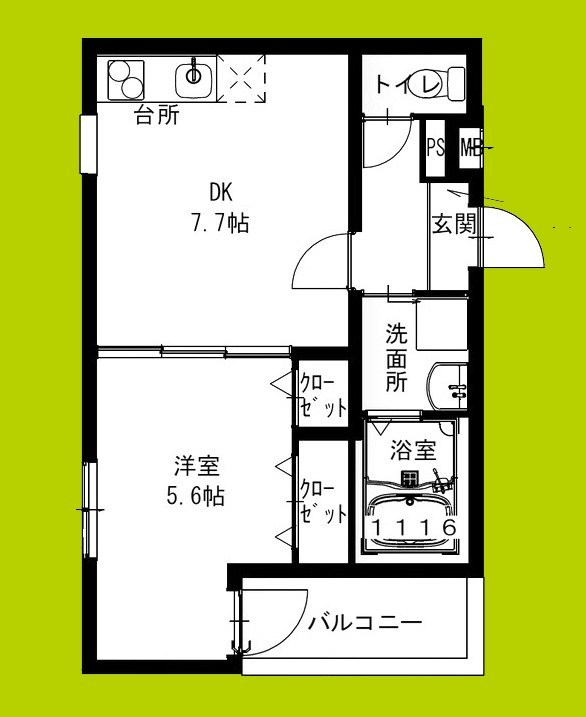 フジパレス瓜生堂Ⅱ番館 間取り図