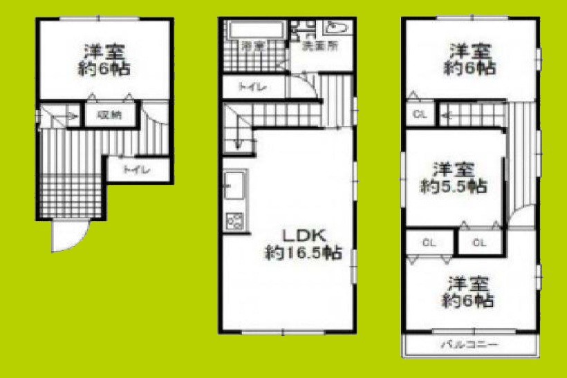 港区港晴３丁目一戸建て 間取り