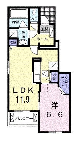 メゾン　ソレイユⅣ 間取り